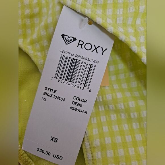 ROXY Beautiful Sun Regular Bikini Bottoms GINGHAM - Picture 5 of 8